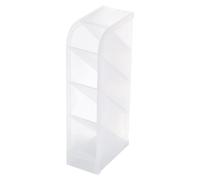 Bureau Transparent en Plastique à Quatre Compartiments, Grand Format | Rentrée Scolaire, Boîte Cosmétique de Bureau et Trousse de Maquillage de Bureau, Accès Facile et Gain de Place
