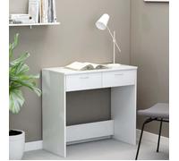 Bureau - VIDAXL - 80x40x75 cm - Blanc - 1 tiroir - Design contemporain