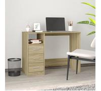 Bureau - VIDAXL - Chêne sonoma - 3 tiroirs - 102x50x76 cm - Bois d'ingénierie