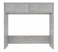 Bureau - vidaXL - Gris béton - 80x40x75 cm - bois d'ingénierie - Facile à nettoyer - Assemblage requis 7251