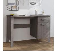 Bureau - vidaXL - HAMAR - Bois massif de pin - Gris clair - 113x50x75 cm