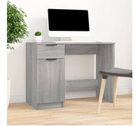 Bureau - vidaXL - Sonoma gris - Bois d'ingénierie - 100x50x75 cm - 1 tiroir