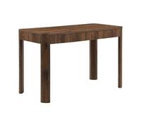 Bureau VIRELYO 1 tiroir MDF placage noyer Naturel foncé 120x60x77 cm