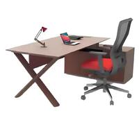Bureaux Meubles de bureau Bureau d'angle Tables de travail Meubles en bois Marron