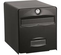 Burg Wächter Boîte aux lettres Balthazar – acier galvanisé, 2 portes, barillet La Poste – Noir