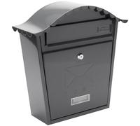Burg-Wachter MB01A Boîte aux lettres murale classique en acier galvanisé verrouillable résistant aux intempéries Anthracite 36 x 37 x 13 cm