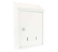 Burg-Wachter MB09 Avon Boîte aux lettres murale en acier galvanisé verrouillable résistant aux intempéries Blanc 21 x 30 x 7 cm