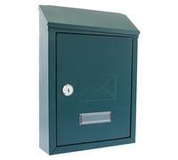 Burg-Wachter MB09G Avon Boîte aux lettres murale en acier galvanisé verrouillable résistant aux intempéries Vert 21 x 30 x 7 cm