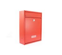 Burg-Wachter MB19R Trent Boîte aux lettres murale verrouillable en acier galvanisé résistant aux intempéries Rouge 26 x 34 x 9 cm