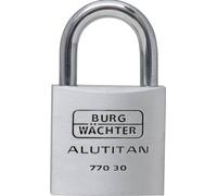 Burg Wächter 36021 Cadenas 30.00 mm fermeture différente aluminium avec serrure à clé
