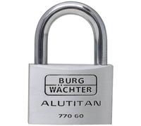 Burg Wächter 36121 Cadenas 70.00 mm fermeture différente aluminium avec serrure à clé