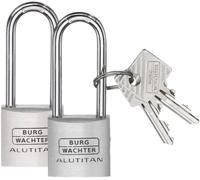 Burg Wächter 36141 Cadenas 20.90 mm fermeture universelle aluminium avec serrure à clé