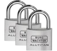 Burg Wächter 36251 Cadenas 40.00 mm fermeture universelle aluminium avec serrure à clé
