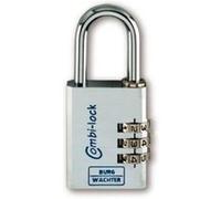 Burg Wächter 3641 Cadenas 30.20 mm aluminium argenté (chromé) avec serrure à combinaison G