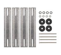 Burg-Wächter 3825 Ni SB Kit de montage pour boîtes aux lettres de clôture, fabriqué en Allemagne, support en acier inoxydable, stable et inoxydable, épaisseur de clôture jusqu'à 35 mm, kit de clôture