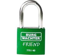 Burg Wächter 39451 Cadenas 40.00 mm fermeture différente vert avec serrure à clé