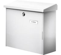 Burg Wächter Boîte aux lettres Comfort 913 W (4120) – Acier galvanisé, verrouillable, fente A4, blanc