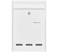 Burg Wächter 61010 POCKET 5871 W Boîte aux lettres acier blanc avec serrure à clé