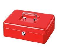 Burg Wächter Caisse à monnaie MONEY 5025 – tôle d'acier 250 x 90 x 180 mm, rouge, 2 clés