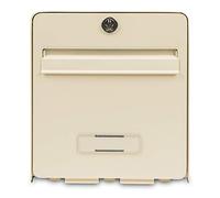BURG WACHTER Favor - Boîte aux lettres en acier galvanisé pré-laqué, 2 portes, couleur beige clair, résistante à l'effraction, barillet La Poste