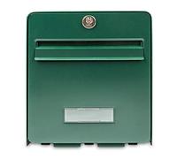 BURG-WÄCHTER Boîte aux Lettres Agréée La Poste, 2 Portes, 502 VE FAVOR, Vert, en Acier Galvanisé, Avec Porte à Ouverture Totale et Stop-Courrier (Porte bloquée à 120°)