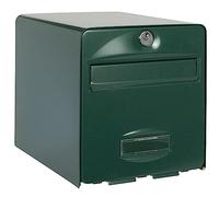 BURG-WÄCHTER Boîte aux Lettres Agréée La Poste, 2 Portes, 509 VE BALthazar, Vert, en Acier Galvanisé, Avec Porte à Ouverture Totale et Stop-Courrier (Porte bloquée à 120°)