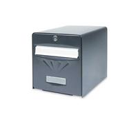BURG WÄCHTER Balnéaire - Boîte aux lettres en acier galvanisé 2 portes gris anthracite - Barillet La Poste, porte étiquette anti-UV