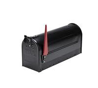 BURG-WÄCHTER Boîte aux lettres américaine, U.S. Mailbox avec fanion pivotant sans fenêtre pour le nom, Acier, US-Box 891 S, Noir (similaire RAL 9005)