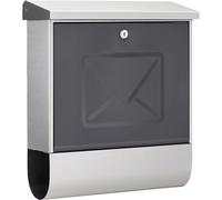 BURG-WÄCHTER, Boîte aux Lettres en Acier Inoxydable avec Compartiment à journal Intégré, Lucenta 2700 NI, Gris
