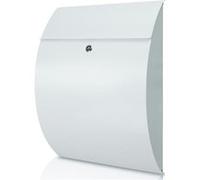BURG-WÄCHTER Boîte aux Lettres Postale Murale Mail Box Poste avec Serrure de Sécurité Journaux Correspondance Extérieur Maison Bureau Acier Blanc Blanc G