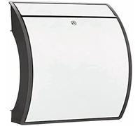 BURG-WÄCHTER Boîte aux Lettres, TURN 4941, Anthracite/Blanc, en Plastique, avec Arrêt d'ouverture, Fente à format A4, 2 Clés incluses