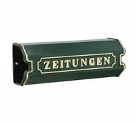 Burg-Wächter Burg Wächter Boîte à journaux avec étiquette, en fonte d'aluminium, 1890 g, vert