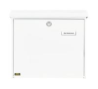 BURG-WÄCHTER, Boîte aux Lettres avec Toit de Protection Rabattable, Format de Fente : A4, Norme UE EN 13724, Acier Galvanisé, Comfort 913 W, Blanc