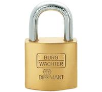 BURG-WÄCHTER, Cadenas à Cylindre, Anse de 7,5 mm de diamètre Ultra-dur, Protection contre l'ouverture par coupe-boulons et perçage, 2 Clés, Diamant D 600 40 SB