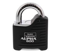 BURG-WÄCHTER, Cadenas, Anse de 11 mm de diamètre, Ultra-dur, Protection contre l'ouverture par coupe-boulons et perçage, 2 Clés, 800 Alpha