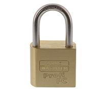 BURG-WÄCHTER cadenas, cadenas pour demi-cylindre profilé, épaisseur d'anse 8 mm, serrure en laiton massif, anse dure en acier, double verrouillage, professionnel 116 PC 50