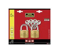 BURG-WÄCHTER, Cadenas, Lot de 2, Anse de 6 mm de diamètre, Protection contre l'ouverture par coupe-boulons et perçage, 4 Clés, Duo 222 40 SB