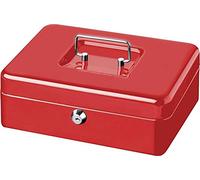 BURG-WÄCHTER Caissette à Monnaie, MONEY 5025, en Tôle d'Acier, Rouge, avec 2 Clés et un Compartiment pour pièces
