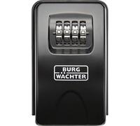 BURG-WÄCHTER Coffre à clés avec code 4 chiffres pour un usage intérieur et extérieur, Sécurisé, Montage mural, Key Safe 20 SB, Noir