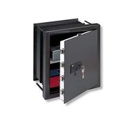 BURG-WÄCHTER Coffre-fort mural à encastrer avec clé, Karat, Degré de résistance 0, Profondeur variable avec tablette, 27,5-45,7 l, 39 kg, WT 616 K, Fer ancien