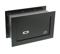 BURG-WÄCHTER Coffre-fort mural avec clé, Point-Safe, Encastrable, pour montage mural, 4,5 l, 9,4 kg, PW 2 S, Noir