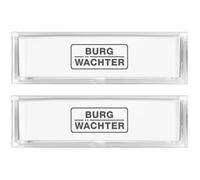 BURG-WÄCHTER Porte-étiquette pour boîtes aux lettres, Accessoire ultérieur pour boîtes aux lettres BURG-WÄCHTER, Cache pour plaque nominative, Porte-étiquette BK 92 F SB, 74 x 22 mm, transparent