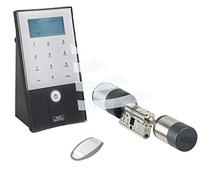 BURG-WÄCHTER Serrure électronique de porte ENTRYeasy 5651 PIN, Lot, Code et transpondeur passif, Commande via application, Avec cylindre, Porte de 120 mm d’épaisseur max.