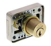 BURG-WÄCHTER, Serrure Universelle à Cylindre en Applique MZ 23 SB, Serrure pour Meubles, 2 Clés et Matériels de Fixation inclus