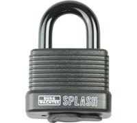 Burg Wächter Cadenas Splash 470 45 – extérieur, revêtement plastique, serrure à clé – Noir