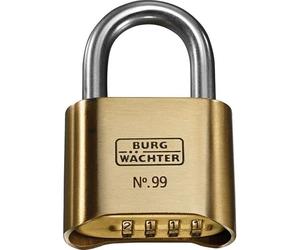 Burg Wächter Vorhängeschloss No. 99 Ni 50 SB Messing Zahlenschloss
