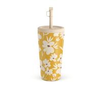 BURGA Gobelet de Voyage 500 ml - Gobelet Isotherme en Acier Inoxydable, garde les boissons chaudes 6 h et froides 24 h, couvercle à paille étanche, compatible porte-gobelets