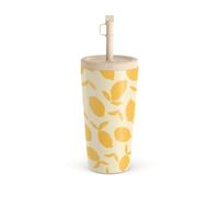 BURGA Gobelet de Voyage 500 ml - Gobelet Isotherme en Acier Inoxydable, garde les boissons chaudes 6 h et froides 24 h, couvercle à paille étanche, compatible porte-gobelets