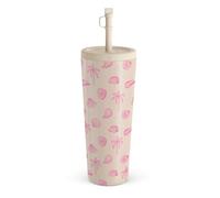 BURGA Gobelet de Voyage 700 ml avec Couvercle - Gobelet Isotherme en Acier Inoxydable, garde les boissons chaudes 6 h et froides 24 h, couvercle à paille étanche