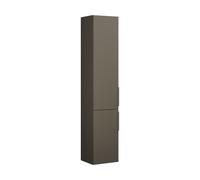 burgbad Eqio Armoire haute 2 portes, charnières à gauche, 1760x350x320mm, HSFB035LF2010G0146, Couleur: Gris brillant / Gris brillant, poignée chromée G0146